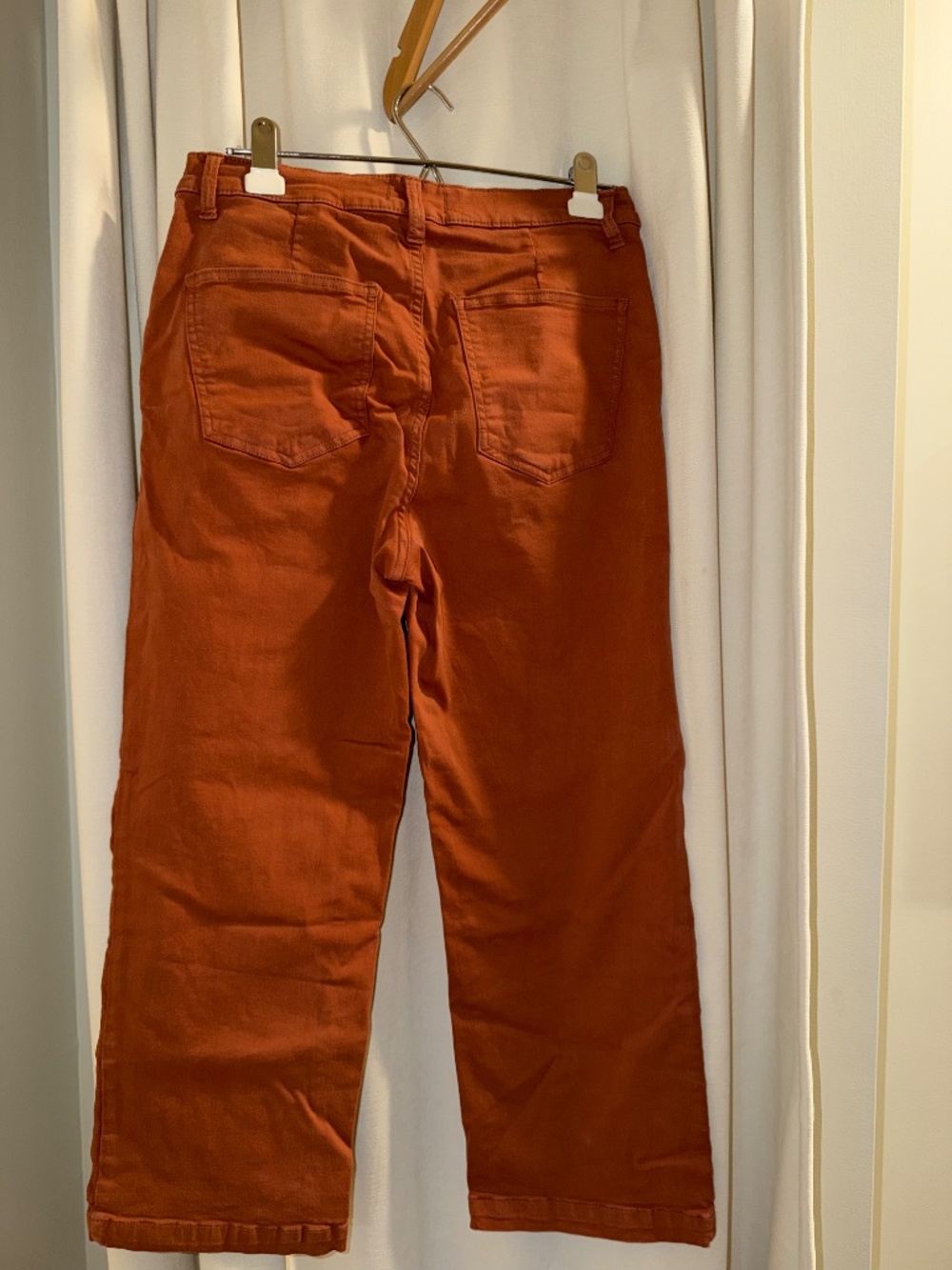 Anthropologie Studio Blue Capris in orange/clay color, Sz 30 - Picture 2 of 4
